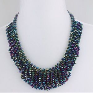 Crystal Glass Drape Necklace